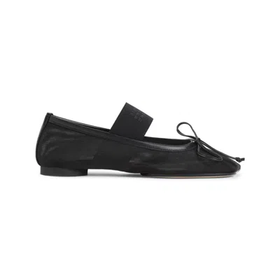 Mm6 Maison Margiela Anatomic Numeric Ballerinas In Black