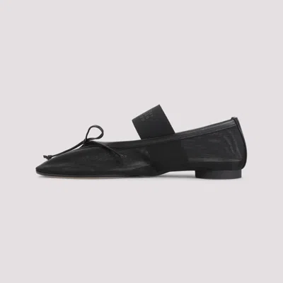 Mm6 Maison Margiela Anatomic Numeric Ballerinas In Black