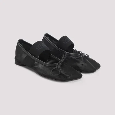 Mm6 Maison Margiela Anatomic Numeric Ballerinas In Black