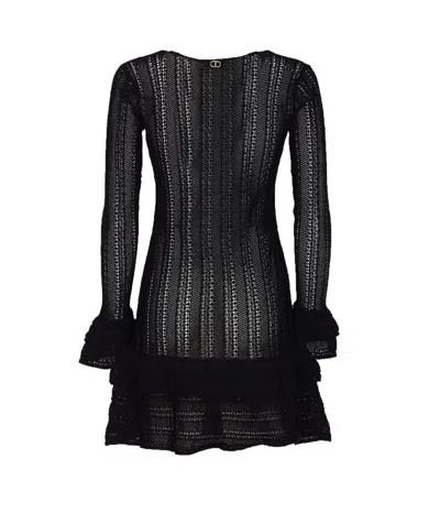 Twinset Knitted Dress In Black
