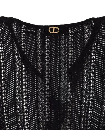 Twinset Knitted Dress In Black