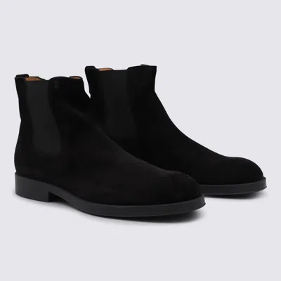 Tod's Elastic-panel Suede Chelsea Boots In Black