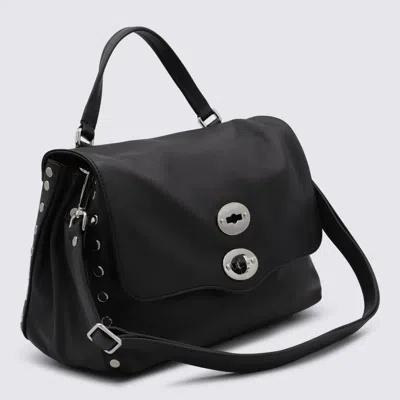 Zanellato Black Leather Postina Baby Top Handle Bag In Black
