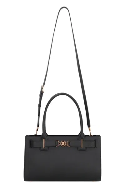 Versace Medusa 95 Shopper Handbag In Black