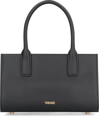Versace Medusa 95 Shopper Handbag In Black