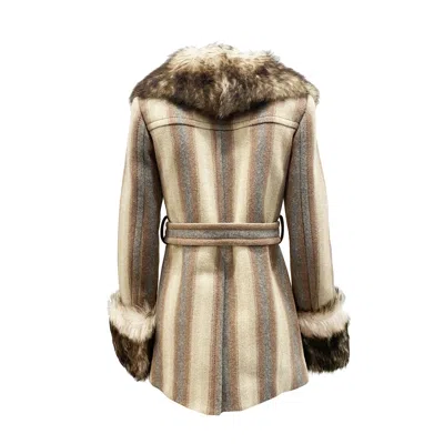 Marc Jacobs Fur Trim Coat Women In Neutral