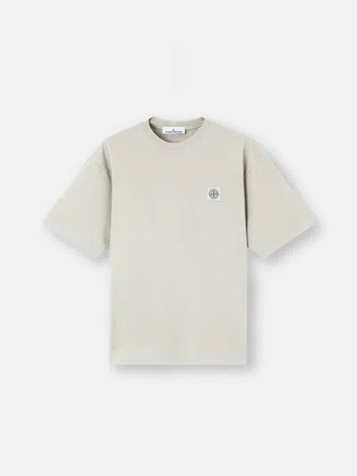 Stone Island 2100025 Combed Organic Cotton Jersey T-shirt In Gray