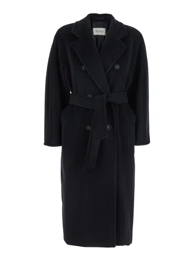 Max Mara Madame 101801 Virgin Wool And Cashmere Coat In Black