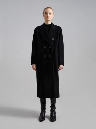 Max Mara Madame 101801 Virgin Wool And Cashmere Coat In Black