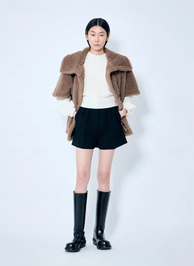 Max Mara Women Wool Canvas Shorts
