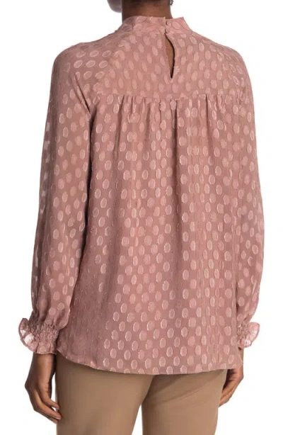 Dr2 By Daniel Rainn Daniel Rainn Long Sleeve Swiss Dot Blouse