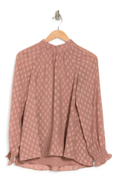 Dr2 By Daniel Rainn Daniel Rainn Long Sleeve Swiss Dot Blouse