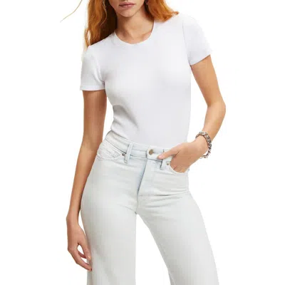 Good American Scuba Short Sleeve Crew Neck Bodysuit