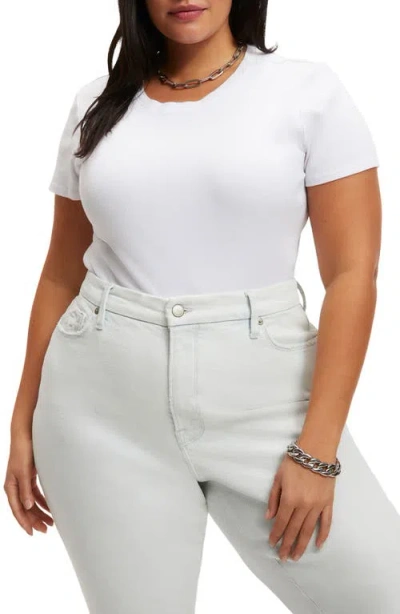 Good American Scuba Short Sleeve Crew Neck Bodysuit