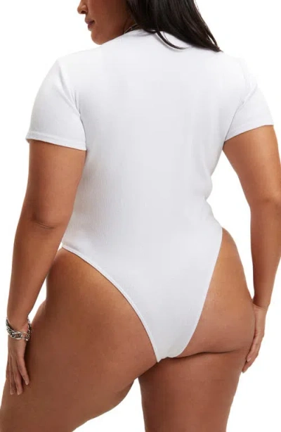 Good American Scuba Short Sleeve Crew Neck Bodysuit