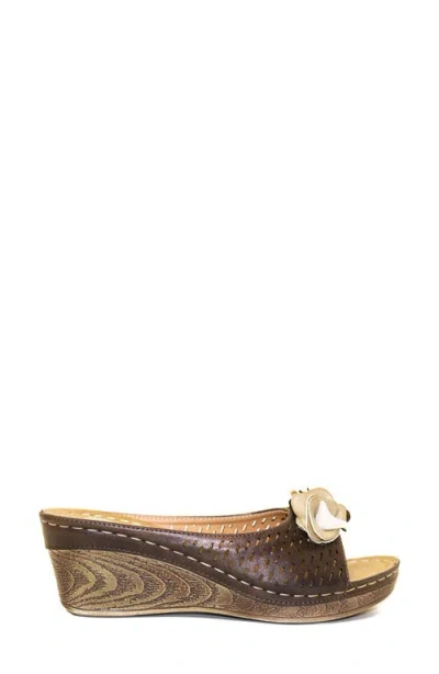 Gc Shoes Juliet Wedge Sandal In Brown