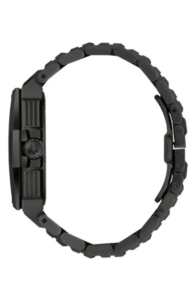 Bulova Marc Anthony Precisionist X Mens Diamond Accent Black Stainless Steel Bracelet Watch 98d183