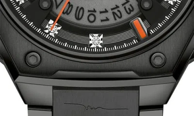 Bulova Marc Anthony Precisionist X Mens Diamond Accent Black Stainless Steel Bracelet Watch 98d183