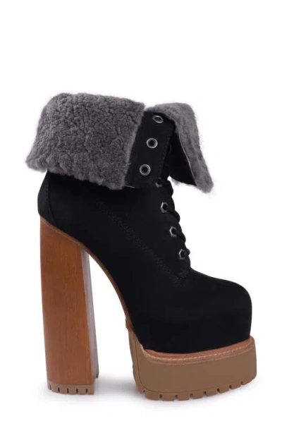 Zigi Aden Faux Shearling Lined Platform Bootie