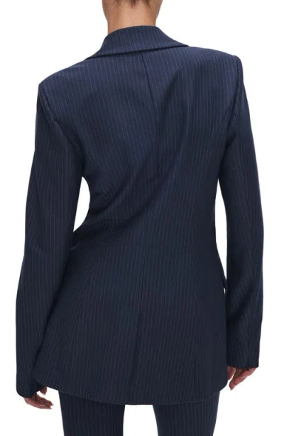 Good American Pinstripe Sculpted Blazer