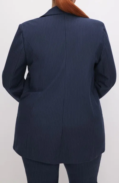 Good American Pinstripe Sculpted Blazer