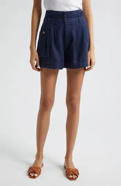 Atm Anthony Thomas Melillo Heavyweight Linen Belted Shorts