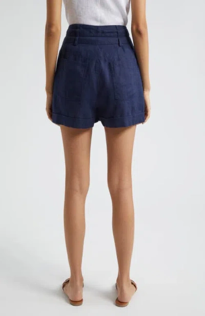 Atm Anthony Thomas Melillo Heavyweight Linen Belted Shorts