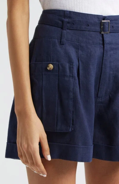 Atm Anthony Thomas Melillo Heavyweight Linen Belted Shorts