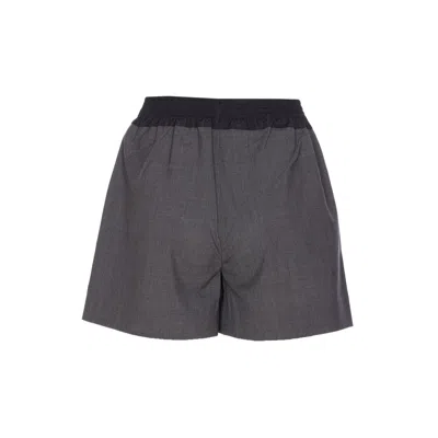 Miu Miu Elastic Waist Shorts In Gray