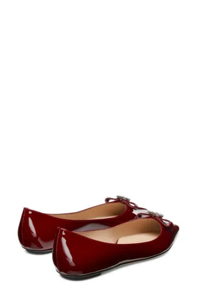 Stuart Weitzman Diana Patent Bow Ballerina Flats