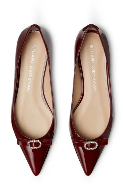 Stuart Weitzman Diana Patent Bow Ballerina Flats