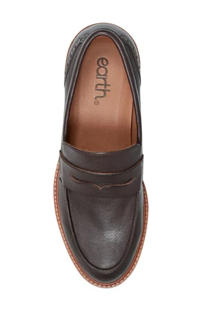 Earth Women's Lindy Block Heel Slip-on Penny Loafers