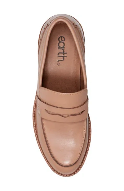 Earth Lindy Womens Solid Leather Loafers