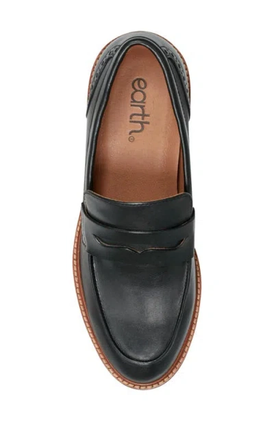 Earth Lindy Womens Solid Leather Loafers