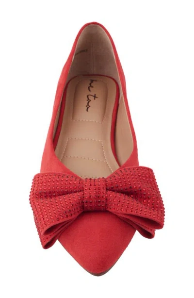 Me Too Alize Bow Pointed Toe Flat