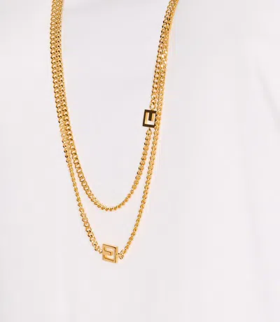 Elisabetta Franchi Logo T-shirt With Gold Chain Detail In White
