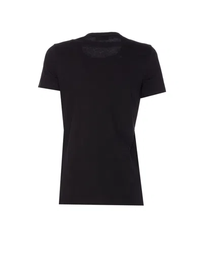 Elisabetta Franchi Logo T-shirt With Chain Detail And Charms In Black