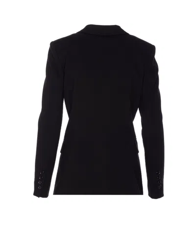 Pinko Flap Pockets Long Sleeves Notched Lapels In Black