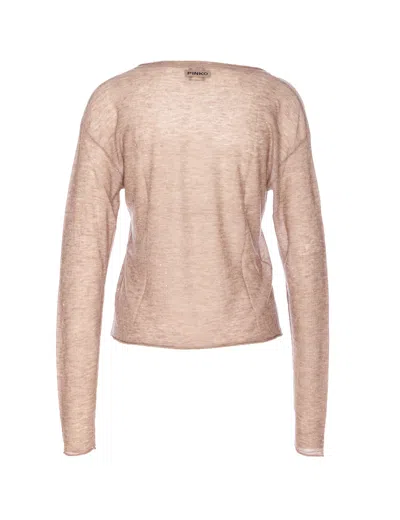 Pinko Salomone Wool Sweater With Micro Sequins