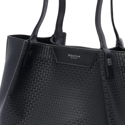 Serapian Small Secret Shoulder Bag In Black