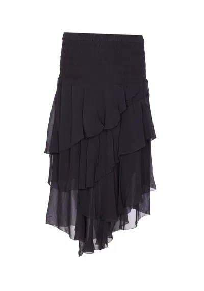 Isabel Marant Étoile Layered Sheer Skirt With Ruffled Flounces
