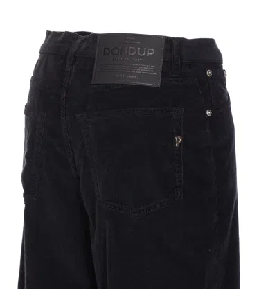 Dondup Loose Fit Velvet Trousers With Button Detailing