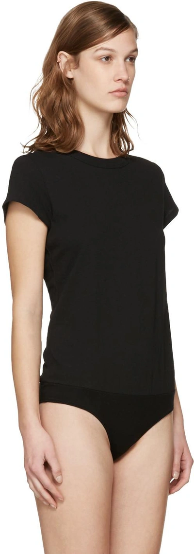 Shop Alexander Wang T Black Jersey T-shirt Bodysuit