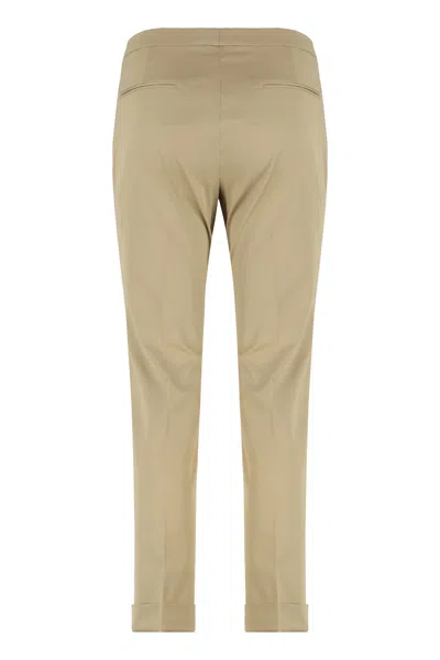 Etro Tailored Cropped Trousers Cuffed Hem In Brown