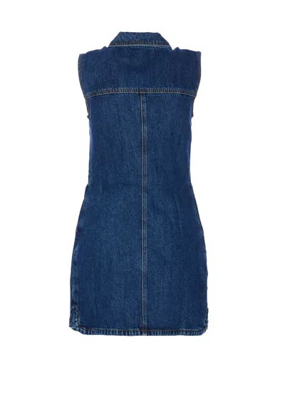 Self-portrait Self Portrait Women Denim Sleeveless Mini Dress
