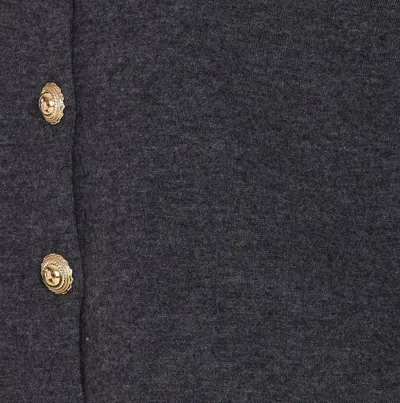 Self-portrait Contrast Collar Cardigan In Blue