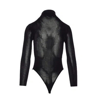 Self-portrait Viscose Knit Bodysuit