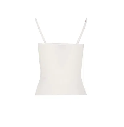 Self-portrait Lace-trimmed Ribbed Top