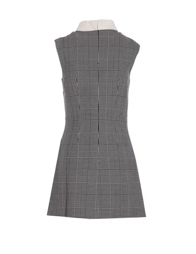 Self-portrait Sleeveless Prince Of Wales Check Mini Dress
