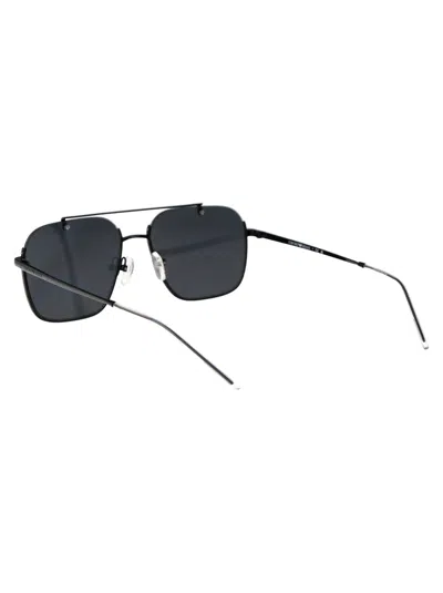 Emporio Armani Shiny Black Metal Sunglasses